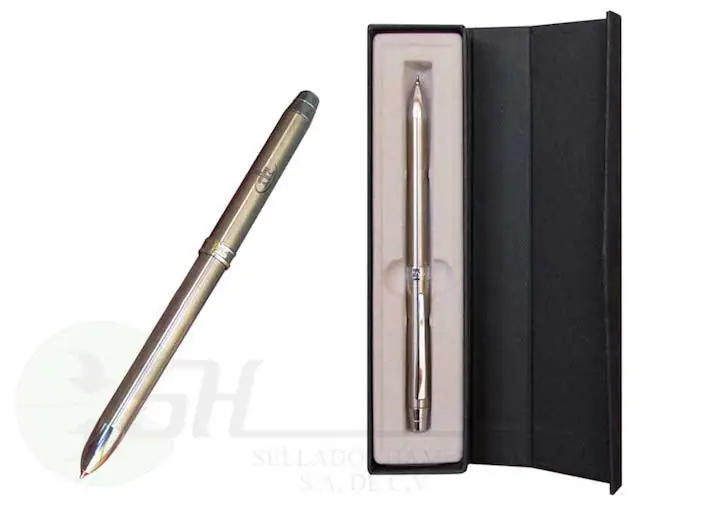 BOLIGRAFO MULTIFUNCION INSIGNIA S.S. METAL CROMADO