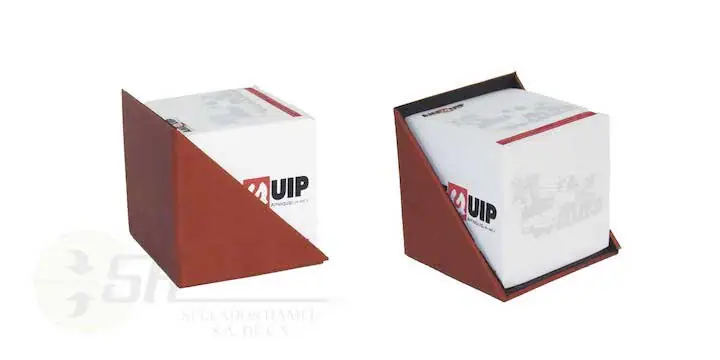 CUBO DE PAPEL CON BASE DE CURPIEL